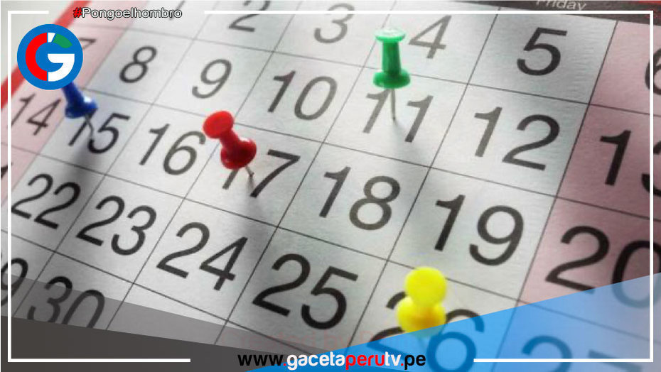 Todo los feriados y días no laborales del año