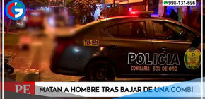 Disparan a un hombre después de bajar de una combi 