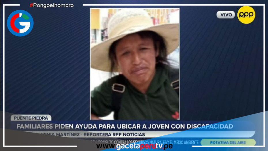 Familia pide apoyo para localizar a joven con retraso mental en Puente Piedra