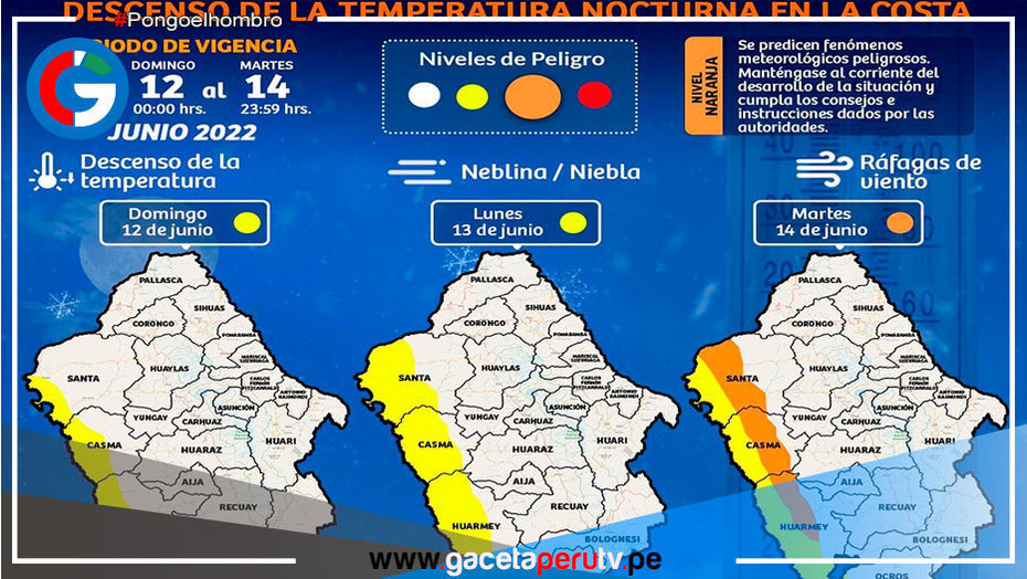 Temperatura nocturna bajará en la sierra de Àncash