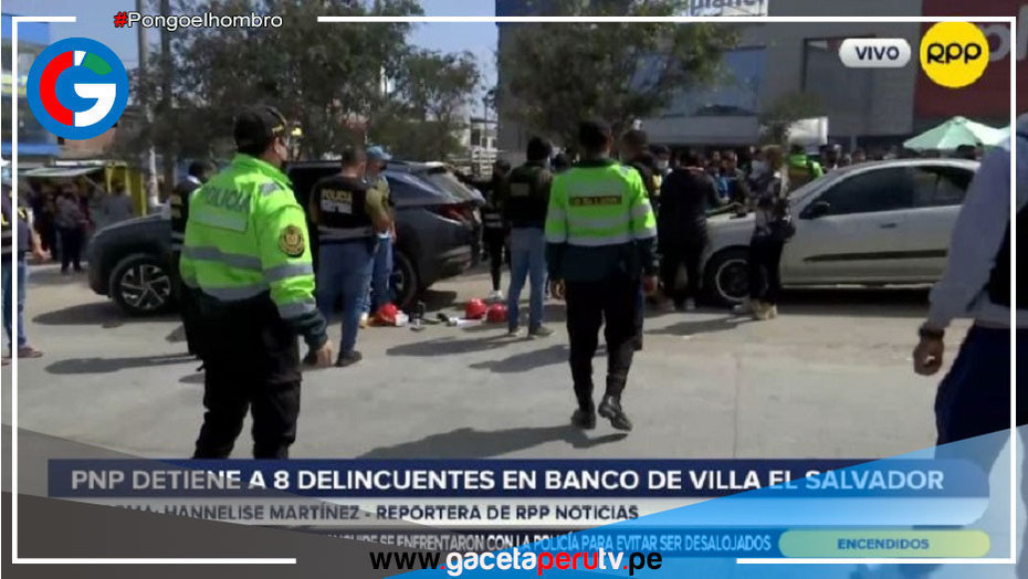 Detuvieron a ocho presuntos delincuentes cerca de un banco