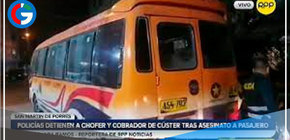 Conductor y cobrador son acusados de matar a un pasajero para robarle 100 soles