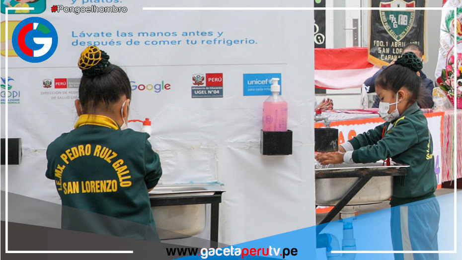 Instalan estaciones de lavado de manos en colegios para prevenir covid-19