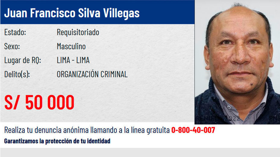 Ex Ministro Juan Silva, fue incluido en Programa de Recompensas