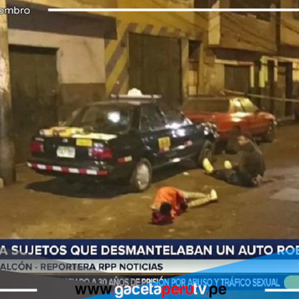 Detienen a delincuentes que desmantelaban autos en La Victoria