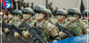 Se alistan para la Gran Parada Militar en el Cuartel General del Ejército 