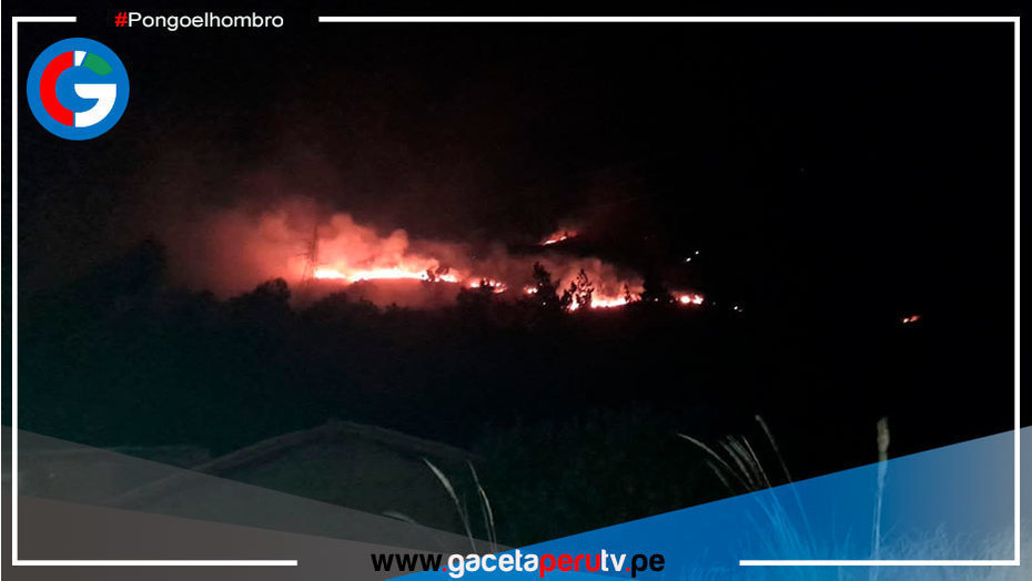 Áncash: Incendio forestal se registra cerca del Parque Nacional Huascarán
