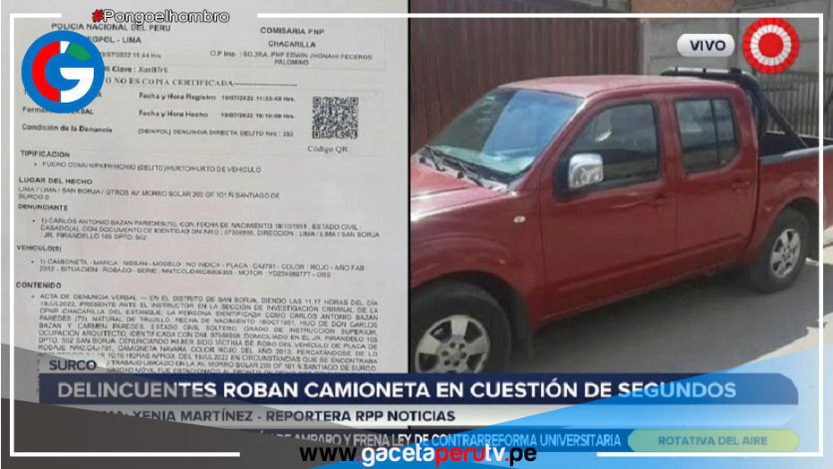 Delincuentes robaron la camioneta de un anciano a plena luz del día
