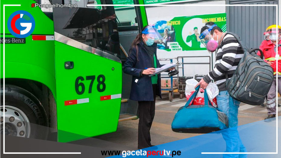 Recuerda el protocolo anti covid si viajas en transporte interprovincial