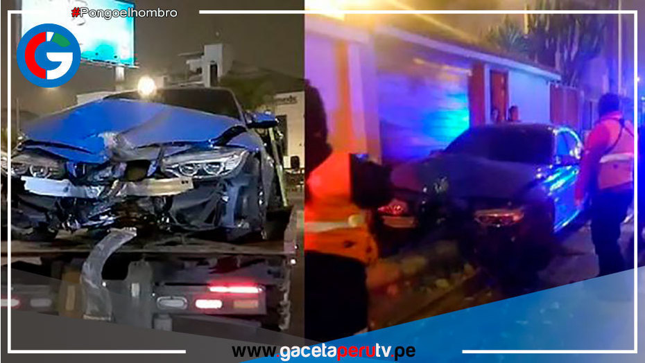 Sin accidentados, pero pudo acabar en tragedia, auto se salió fuera de descontrol y se chocó en un poste en el distrito de San Borja