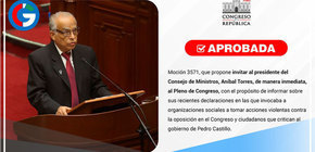 Aprueban invitar a Aníbal Torres este jueves 18 al Congreso tras sus polémicas declaraciones