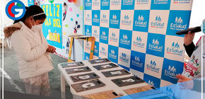 Gran afluencia de menores por vacuna contra covid-19 en Plaza Norte 