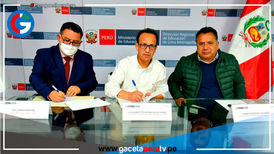 Los ministerios de Salud y de Educación firman acuerdo que asegurara el desarrollo de los escolares de Lima Metropolitana
