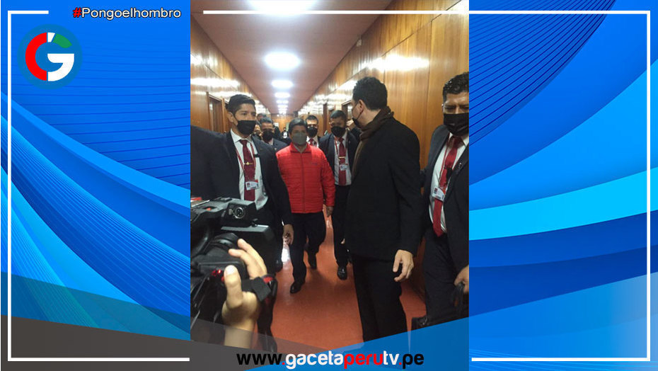 Presidente Castillo llegó a cita en Fiscalía de la Nación en medio de gran despliegue de seguridad