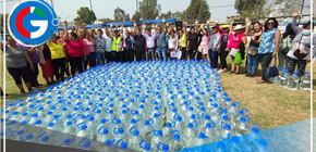 Alcalde de Carabayllo entrega 498 bidones de agua a las Ollas Comunes del distrito