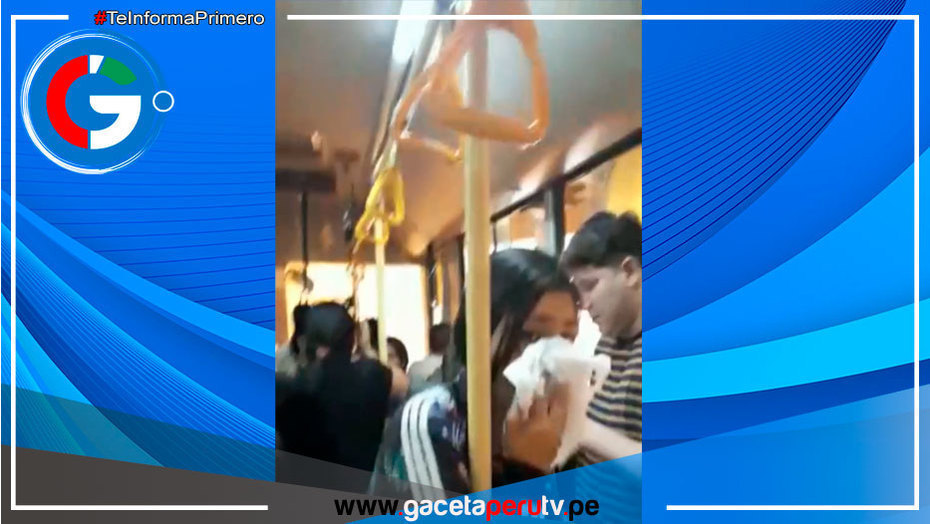 Pasajeros del Metropolitano fueron afectados por bombas lacrimógenas