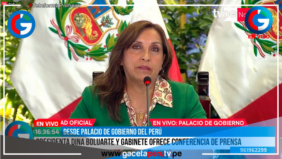 Dina Boluarte reitera camino del diálogo para poner fin a las protestas