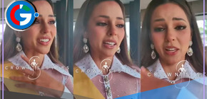 Luciana Fuster llora en entrevista para el Miss Grand 2023