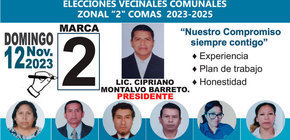 Lic. Cipriano Montalvo Barreto busca la reelección en la Zonal 2