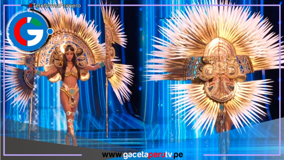 Camila Escribens resplandece con traje típico de Tumi en el Miss Universo 2023