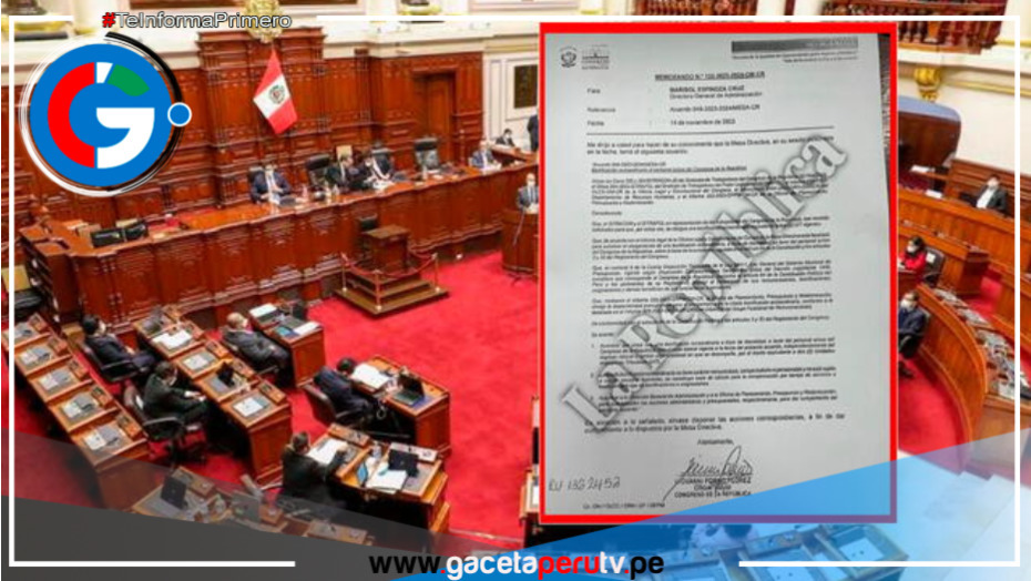 Se otorga un bono de casi 10,000 soles a todos los empleados del Congreso