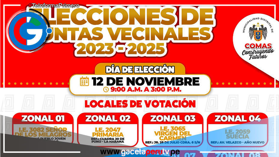 Comas se prepara para elegir a sus nuevos líderes vecinales en proceso democrático