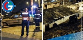 Automóvil cae en una vivienda de un asentamiento humano