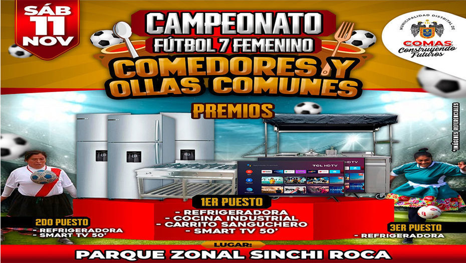Gran Campeonato de Fútbol Femenino en Comas Ofrece Generosos Premios