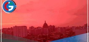 Misterioso fenómeno que tiñe el cielo de Lima de tonos rojizos