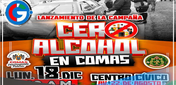 Lanzamiento de la Campaña 'Navidad Cero Alcohol' en Comas por Seguridad Vial