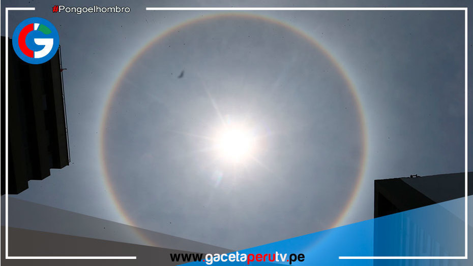 Impresionante halo solar embelleció el cielo de Lima, La Libertad y Ancash