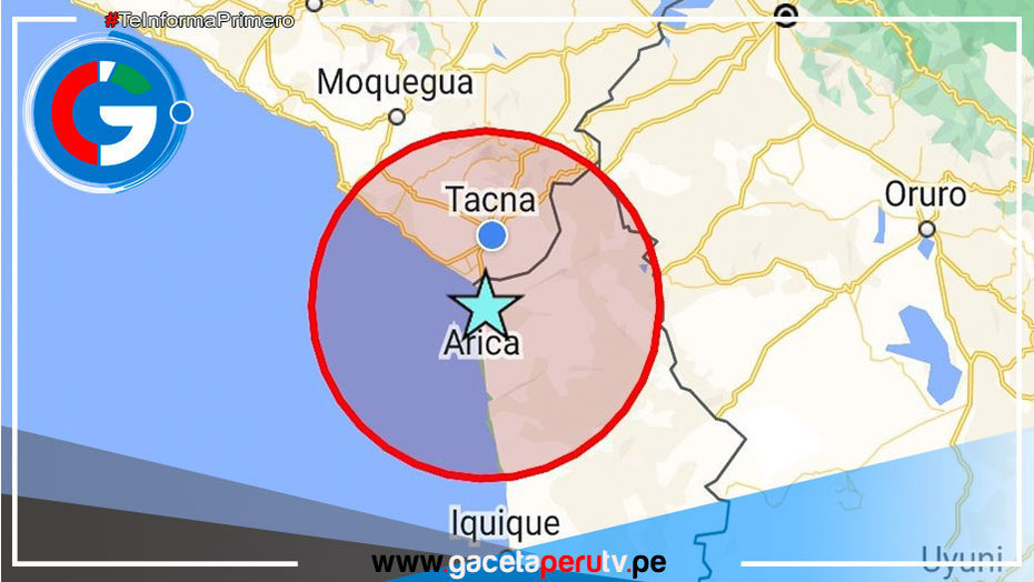 Un sismo de magnitud 4.5 se sintió esta noche en Tacna