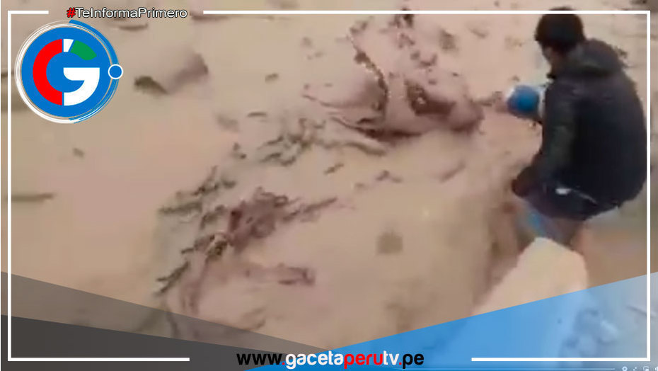Ciudadano salva de morir cuando era arrastrado por huaico en Camaná