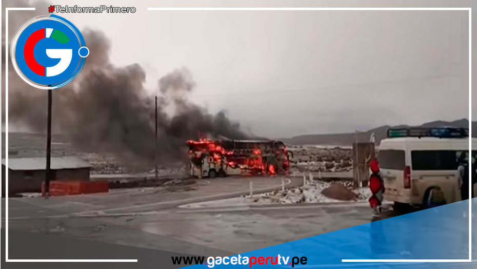 Vándalos incendian ómnibus tras desbloqueo de vía Aymaraes-Puquio