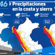 Lluvias intensas afectarán a 22 regiones de Costa y Sierra desde este domingo 