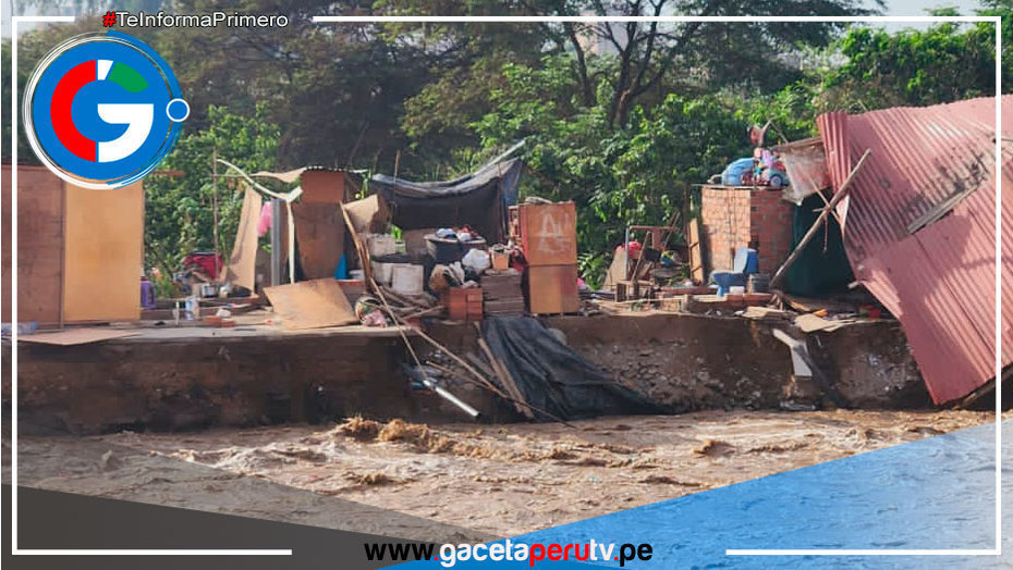 Familias de Comas que viven cerca al río Chillón perdieron sus casas y solicitan ayuda