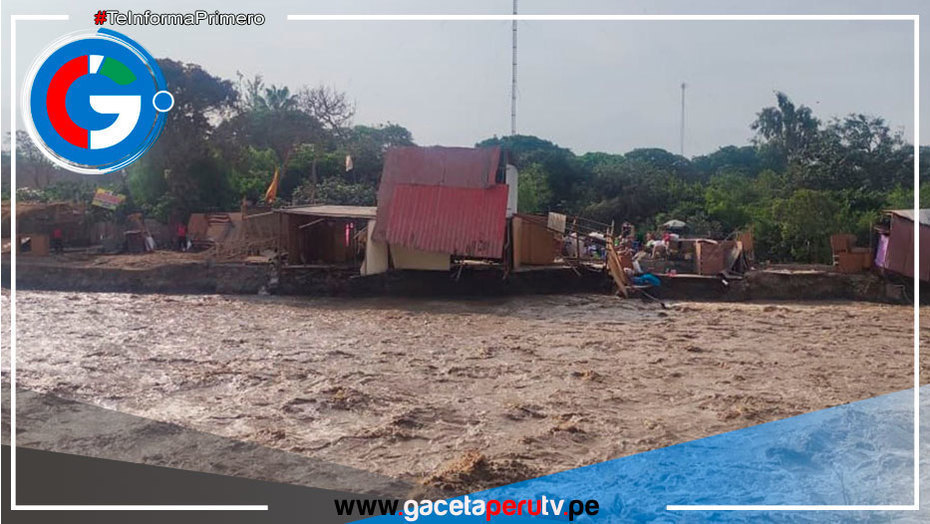 Viviendas arrasadas en Comas por incremento del Río Chillón