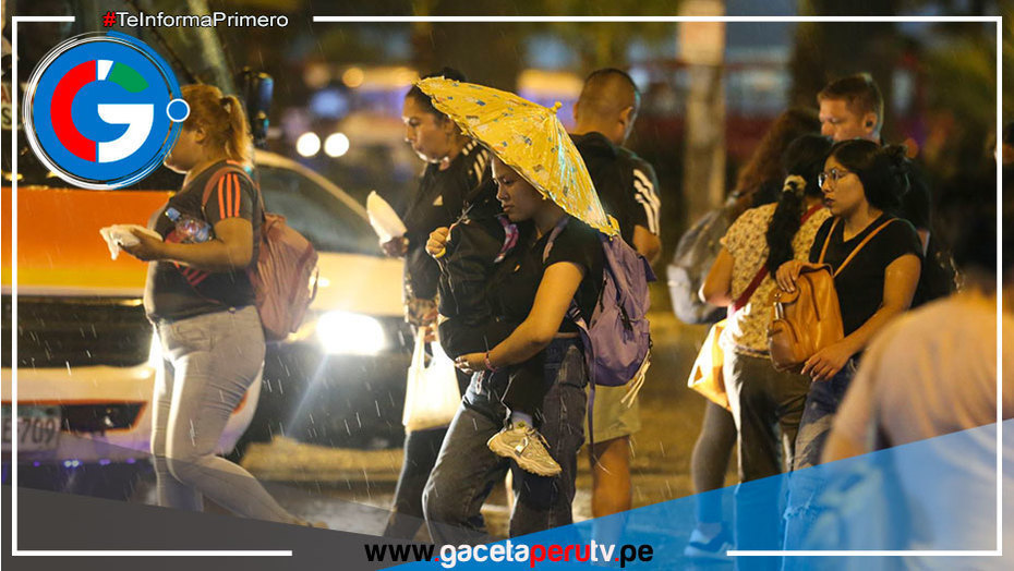 Lluvias se registran esta noche en diferentes distritos de Lima y Callao