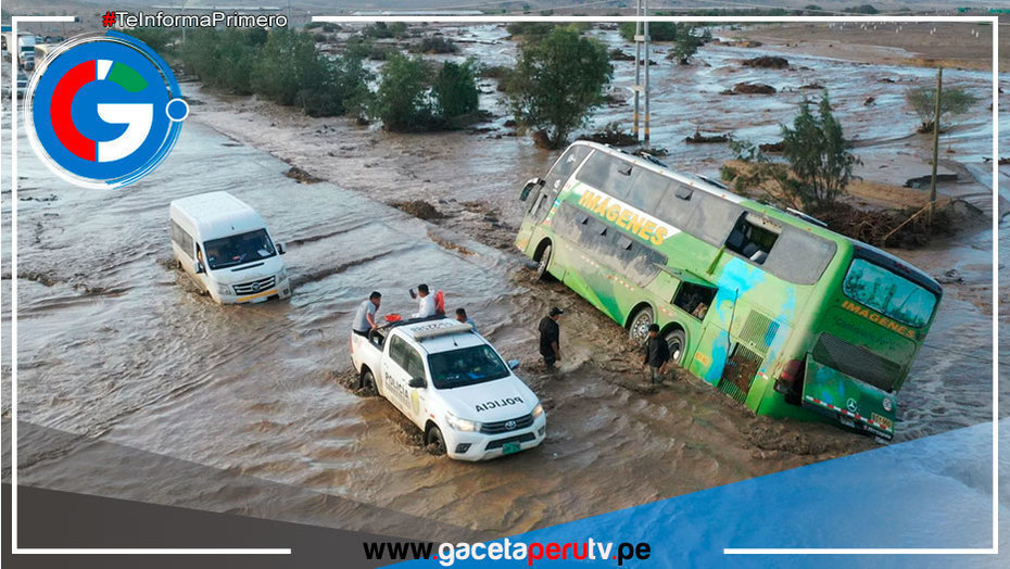 Huaico en Ica inunda casas en Ocucaje y afecta la Panamericana Sur