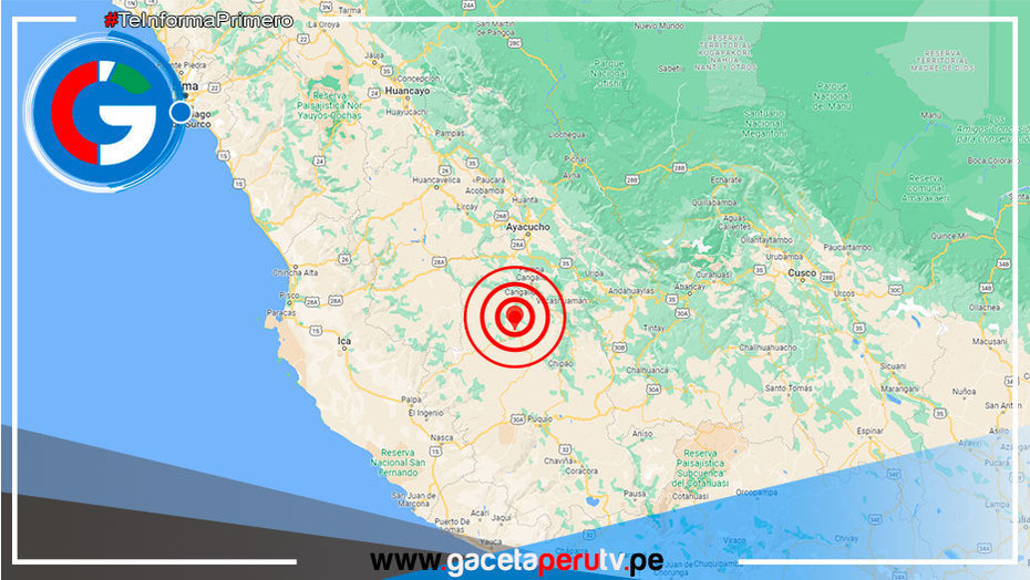 Un temblor de magnitud 4.8 se sintió en la región Ayacucho esta madrugada