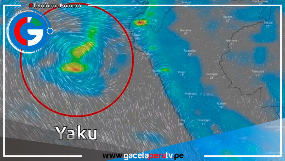 Informan presencia de ciclón Yaku frente costa peruana
