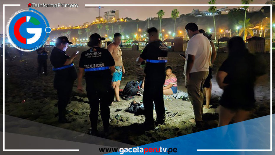 Chorrillos: Serenos desalojan bañistas en estado de ebriedad en horas de la noche