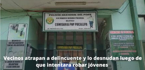 Vecinos atrapan a delincuente y lo desnudan luego de que intentara robar jóvenes 