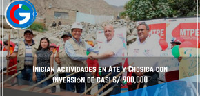 Inician  actividades en Ate y Chosica con inversión de casi S/ 900,000