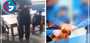 Escolares prenden fuego a sus manos para imitar a Goku