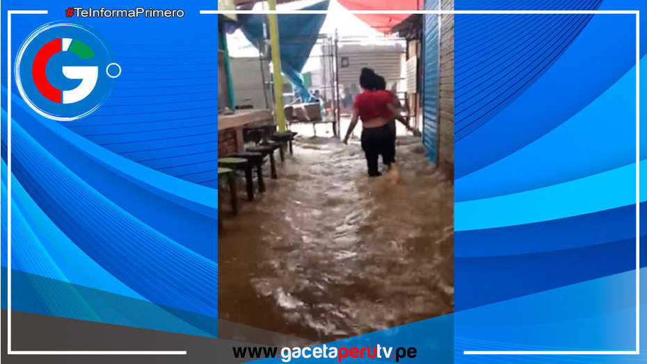 Viviendas y mercado de Chulucanas inundados