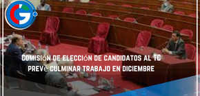 Comisión de elección de candidatos al TC prevé culminar trabajo en diciembre
