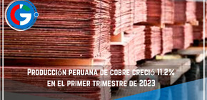 Producción peruana de cobre creció 11.2% en el primer trimestre de 2023