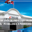 Presentan lista de proyectos valorizados en S/ 193 millones a Proinversión