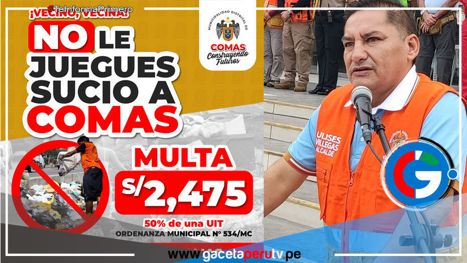 Alcalde lanza campaña “No le juegues sucio a Comas”